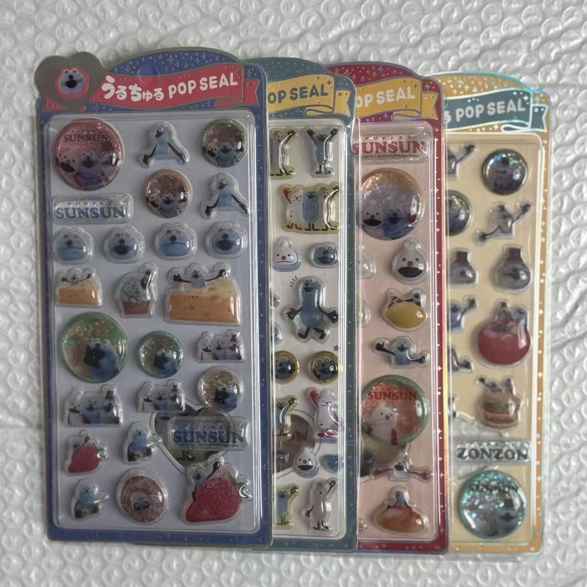 Food Grocery Snacks - 4 Pezzi Adesivi Trasparenti 3D in