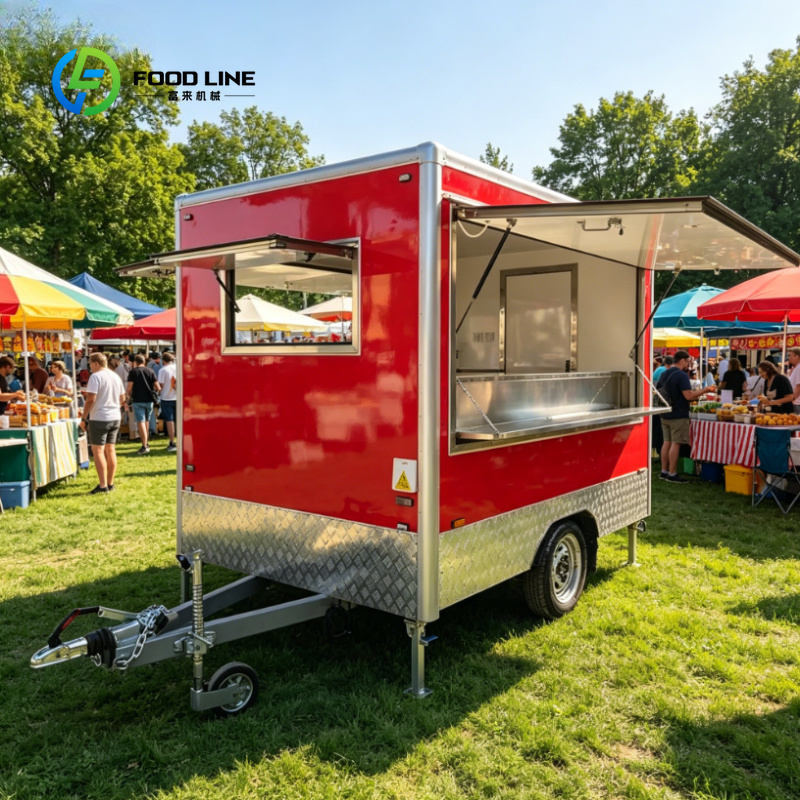 Food Snacks Restaurant - Food Truck Personalizzato Completamente Attrezzato, Carretto